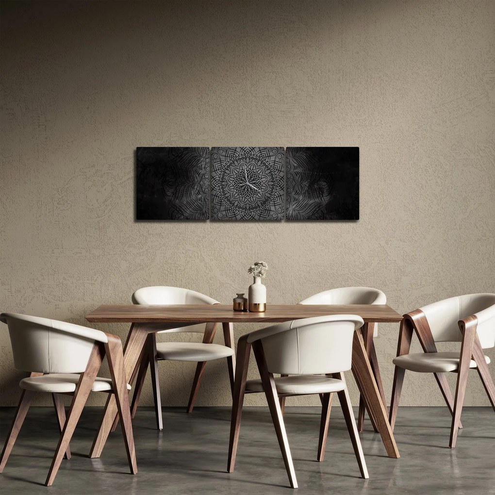Tablou -Mandala mistică (cu ceas) (90x30 cm)