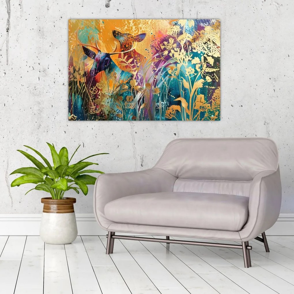 Tablou - Pictura abstractă a naturii (90x60 cm)
