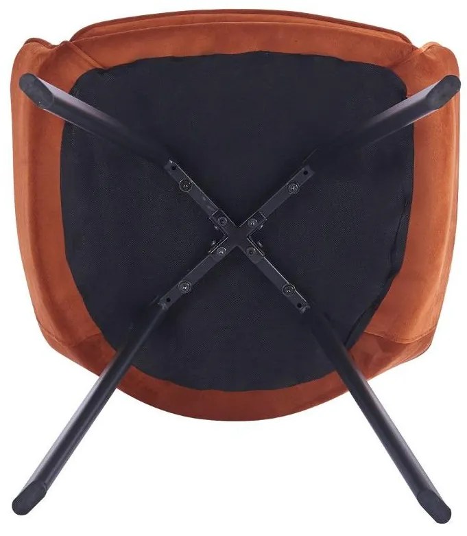 Fotoliu design Aurela (teracotă + negru) . 1097109