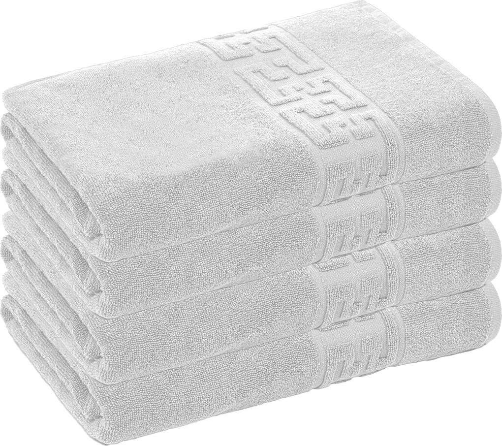 Set 4 Prosoape Baie Bumbac 100%, 550g/m², Greek