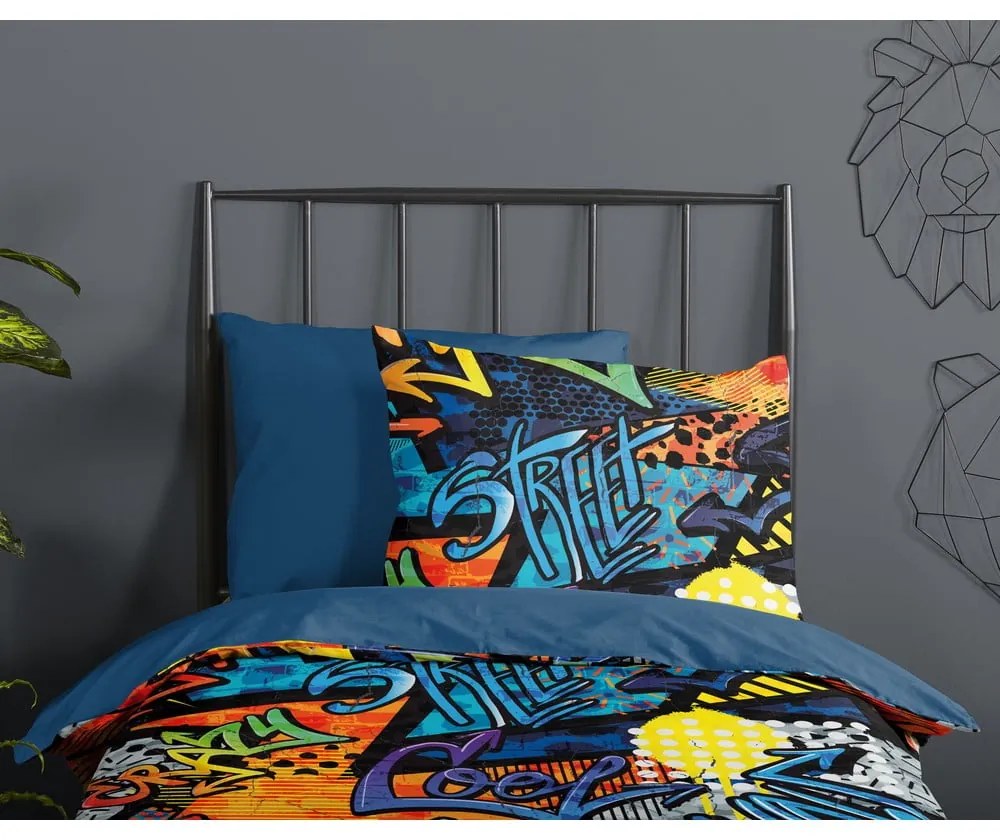 Lenjerie de pat pentru copii din microfibră pentru pat de o persoană, extinsă 140x220 cm Jeff – Good Morning