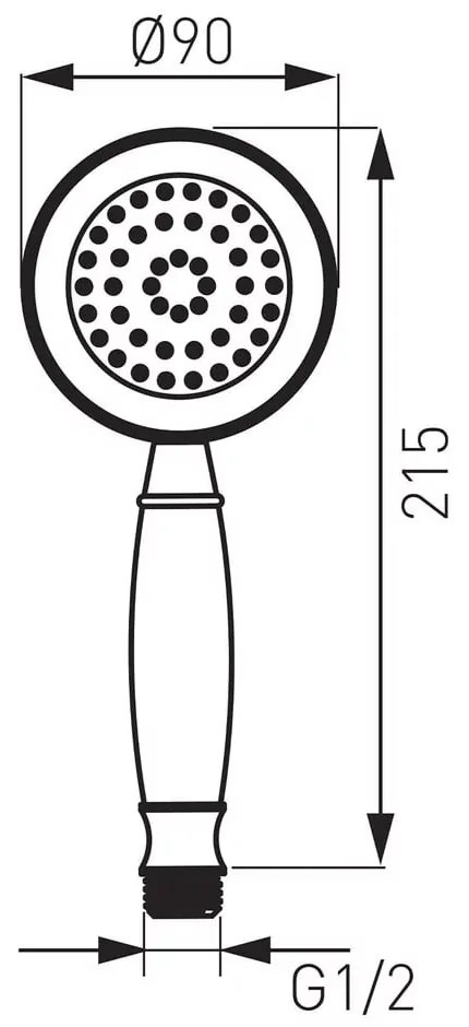 Para dus Ferro Retro 1 jet, crom - S160