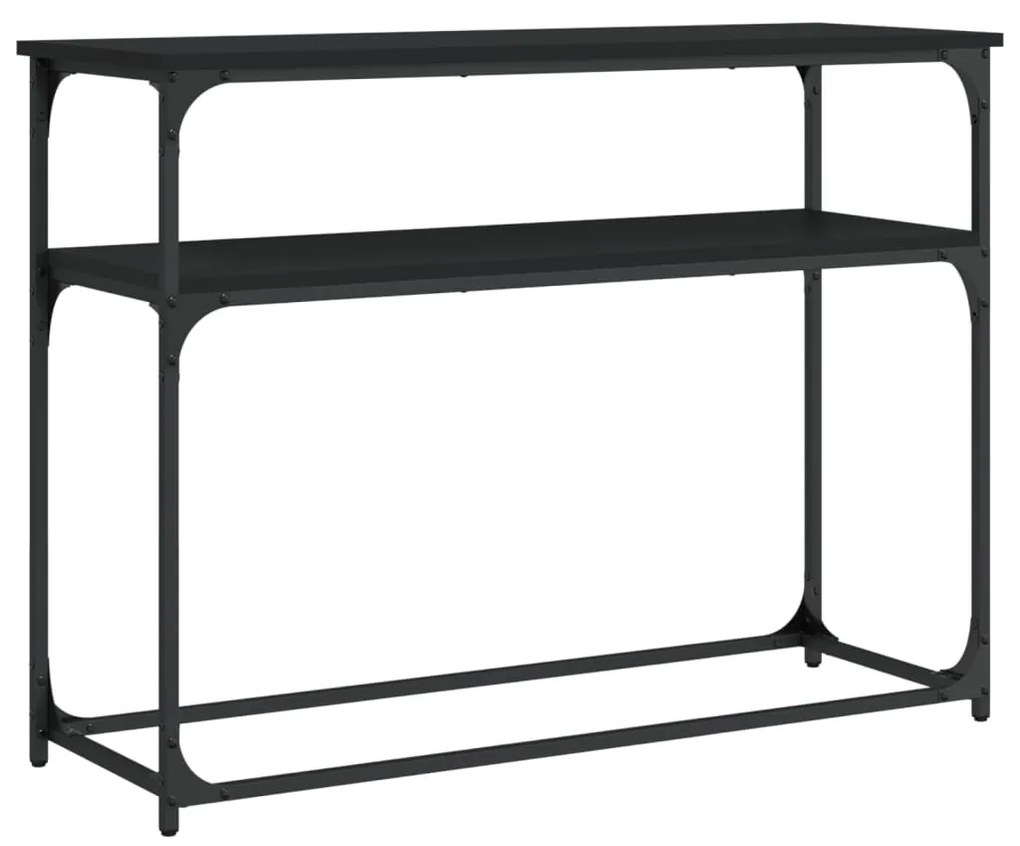 834065 vidaXL Măsuță consolă, negru, 100x35,5x75 cm, lemn compozit