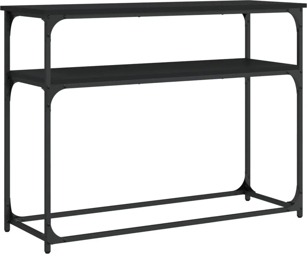 vidaXL Măsuță consolă, negru, 100x35,5x75 cm, lemn compozit
