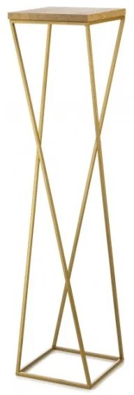 Suport de flori LOFT 100x24 cm auriu/maro