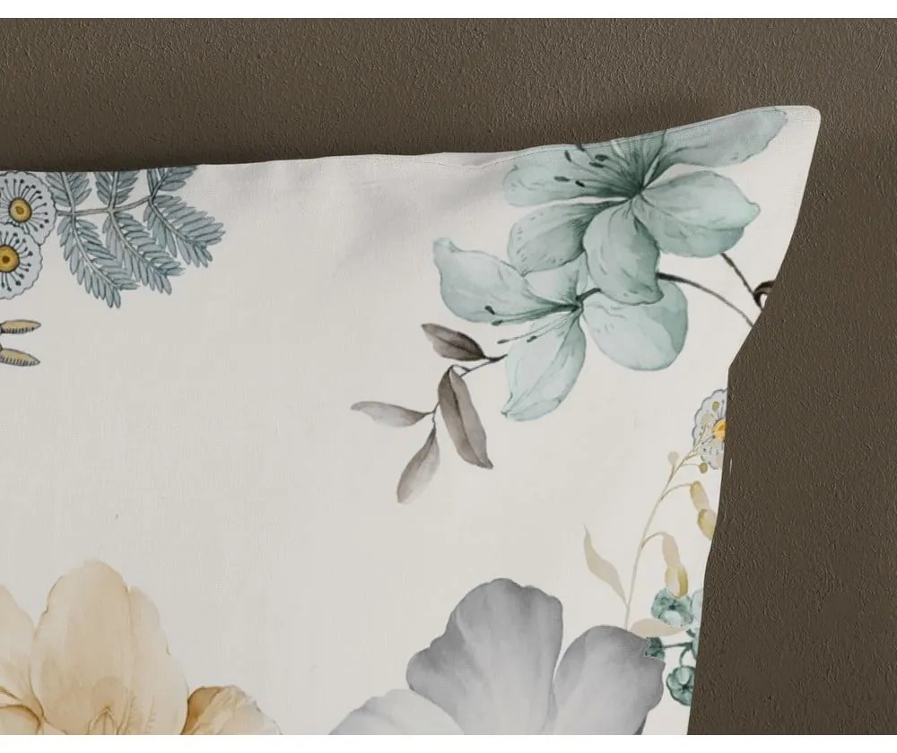 Lenjerie de pat verde-crem din bumbac pentru pat de o persoană, extinsă 140x220 cm Celina – Good Morning