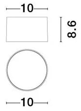 Spot LED aplicat diametru 10cm ZIAZA auriu, NVL-9695166