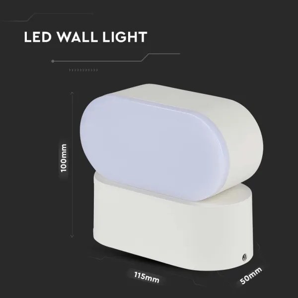Aplică LED flexibilă de exterior LED/5W/230V 4000K IP65 alb