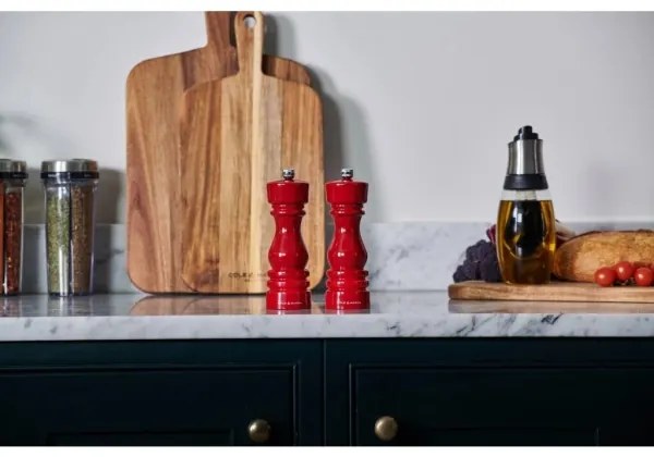 Râșniță pentru piper Cole&Mason LONDON 18 cm fag/roșu