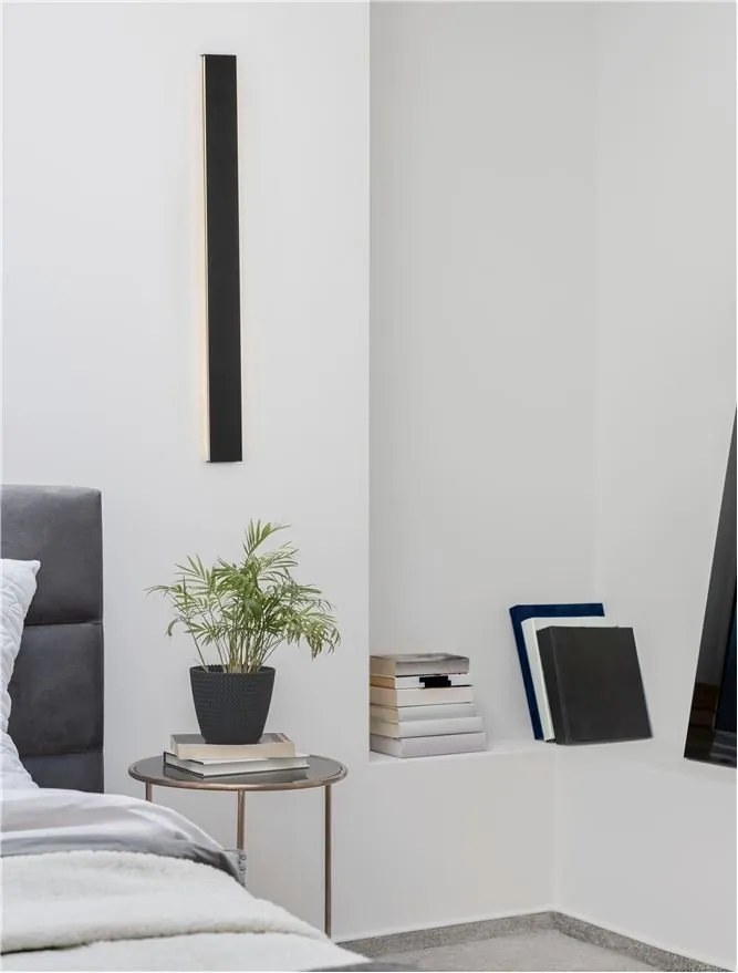 Aplica LED pentru baie cu protectie IP44 SELINE negru L-90cm