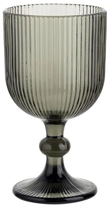 Pahar Vacanza, sticla gri, cu picior, 370 ml