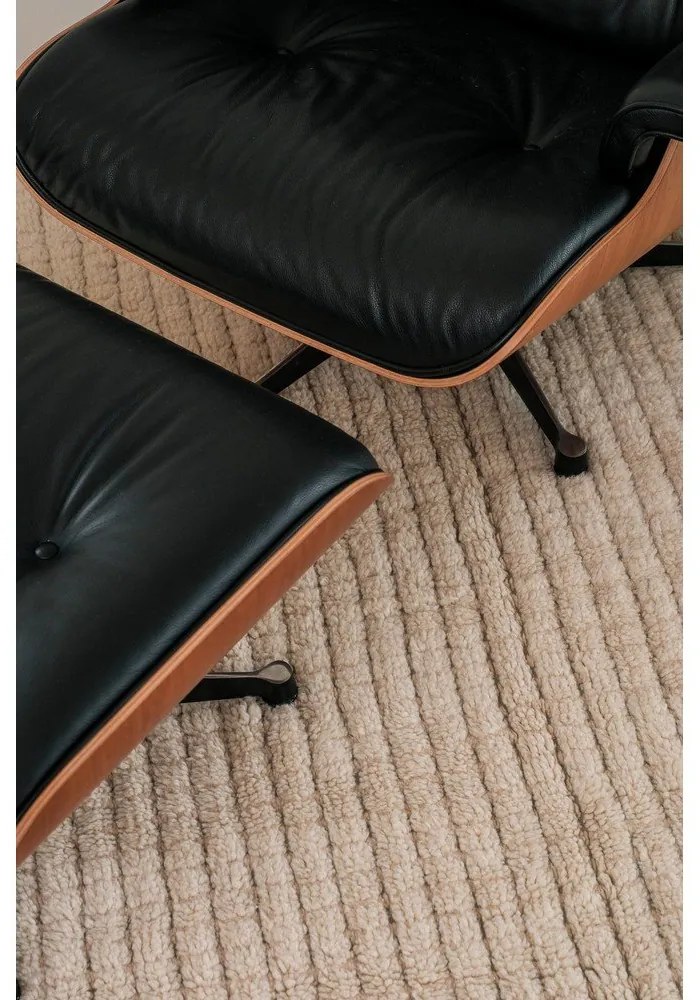 Covor bej lavabil, țesut manual din lână 80x140 cm Unexpected Wool – Lorena Canals