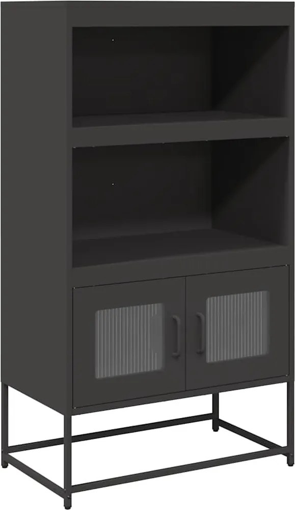 vidaXL Dulap înalt, negru, 68x39x123 cm, oțel