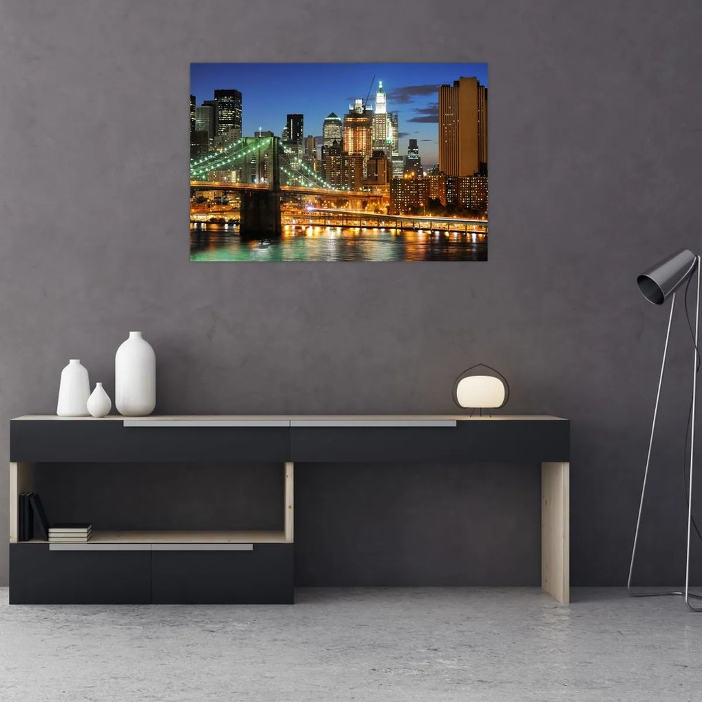 Tablou - Pod cu New York (90x60 cm)