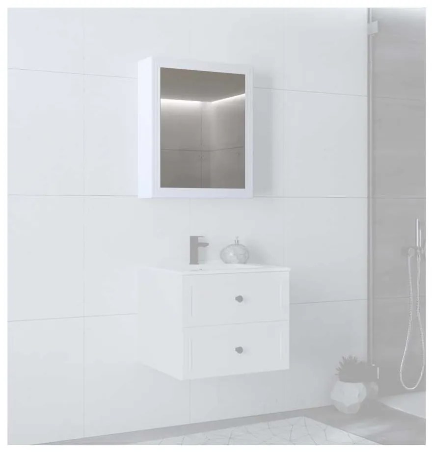 Dulap cu oglindă suspendat Bondi 60 cm, alb