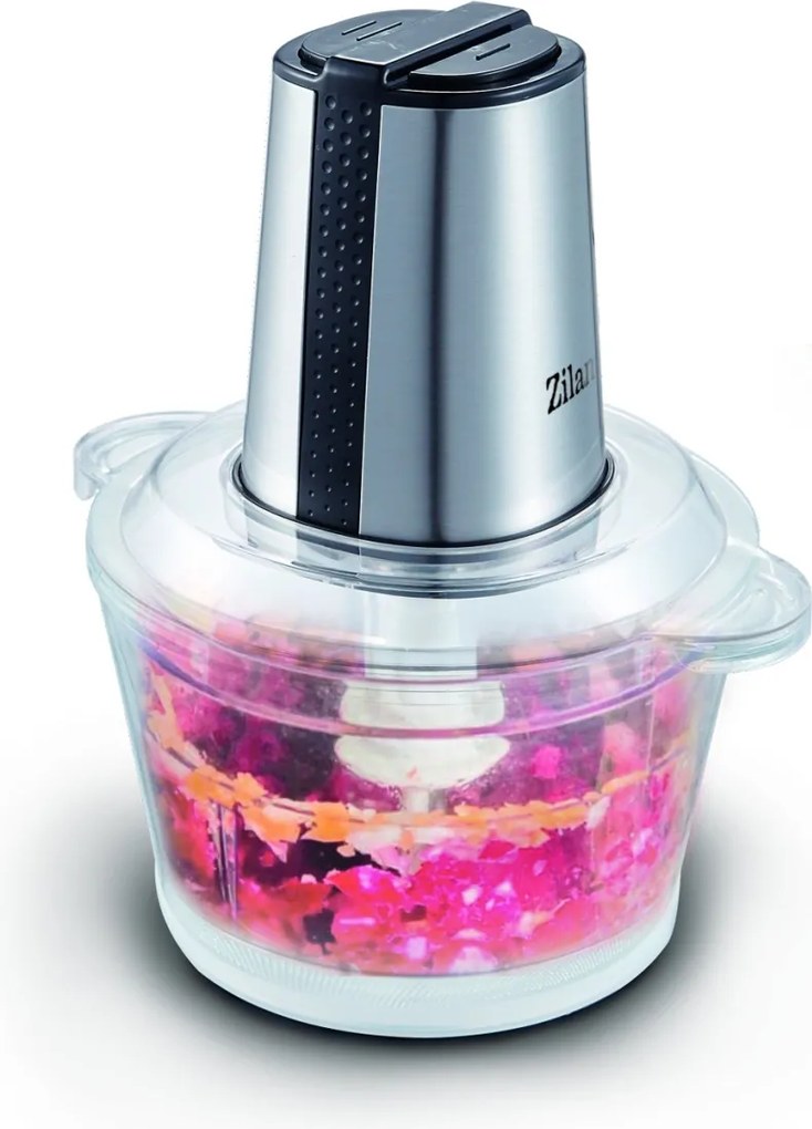 Tocator electric ZILAN ZLN3888 - 300W, bol sticla 1.6L, 4 lame inox, 2 trepte + pulse