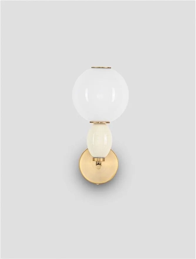 Aplica LED decorativa ceramica bej, alb, OBRIE