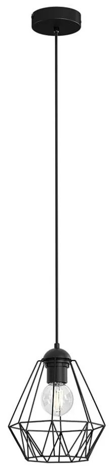 Lustră pe cablu BERGEN 1xE27/60W/230V neagră