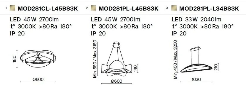 Lustra LED aplicata design decorativ Breeze