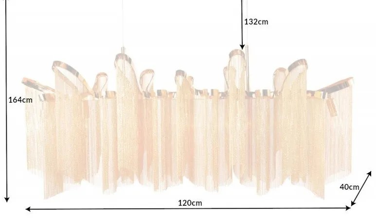 Candelabru elegant design clasic Royal 118cm, auriu