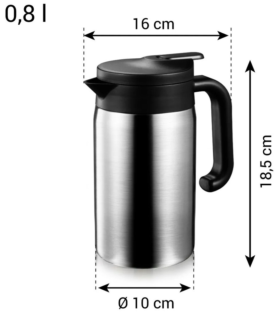Termos cu capac de dozare Tescoma CONSTANT 0,8 l,oțel inoxidabil, 0,8 l