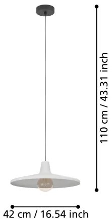 Lustră pe cablu Eglo 900833 MINIERE 1xE27/40W/230V