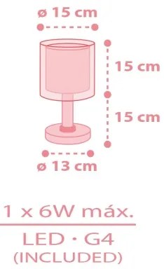 Dalber 41761S - Lampă LED pentru copii KAWAII FRIENDS 1xG4/4W/230V, roz
