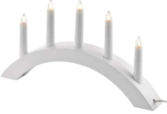 Sfeșnic de Crăciun 5xE10/15W/230V alb