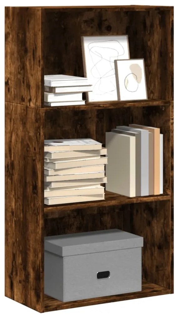 vidaXL Bibliotecă, stejar fumuriu, 60x30x114 cm, lemn prelucrat