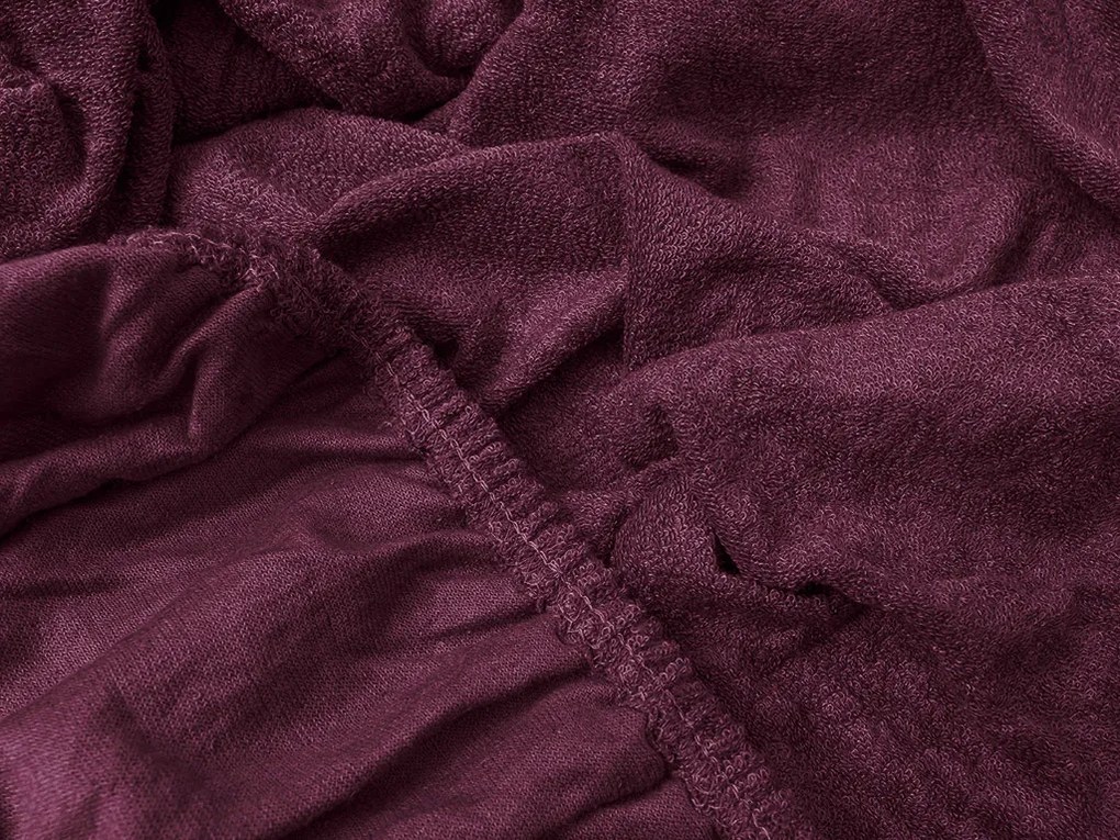 Cearsaf Frotir cu elastic EXCLUSIVE 160 x 200 cm visiniu