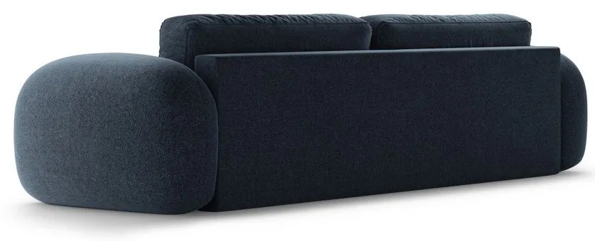 Canapea albastru-închis extensibilă/cu spațiu de depozitare cu tapițerie din chenille 262 cm Tonale – Cosmopolitan Design