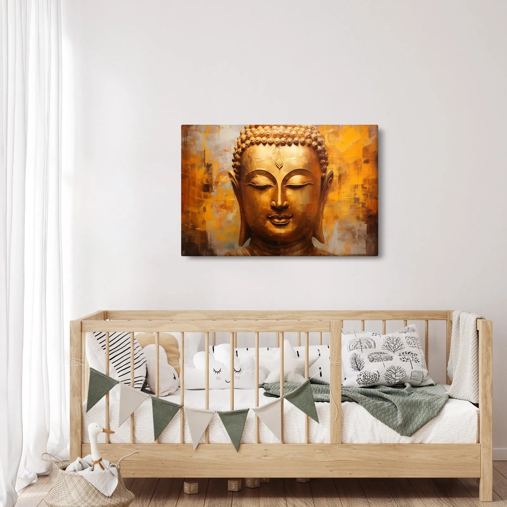 Tablou - Buddha, pictură în ulei (90x60 cm)