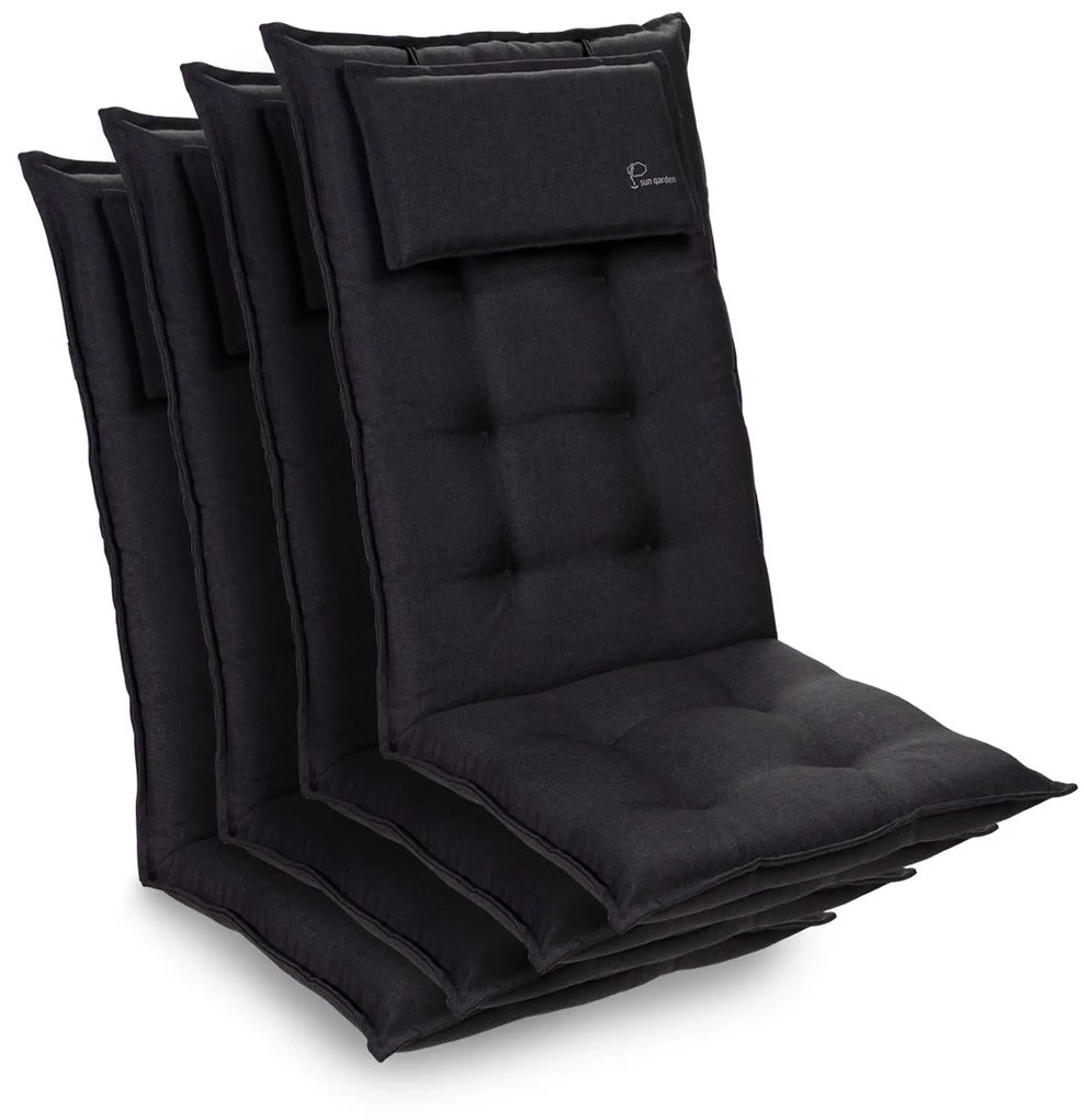 Sylt, pernă tapițată, pernă pentru scaun, spătar mai înat, poliester, 50 × 120 × 9 cm, 4 × perne