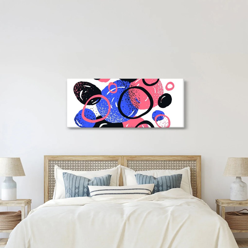 Tablou - Motiv cercuri în culori vii (120x50 cm)