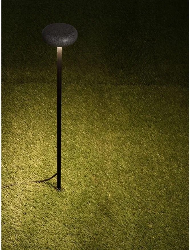 Corp iluminat exterior decorativ cu tarus CAMI H-80cm, ciment negru