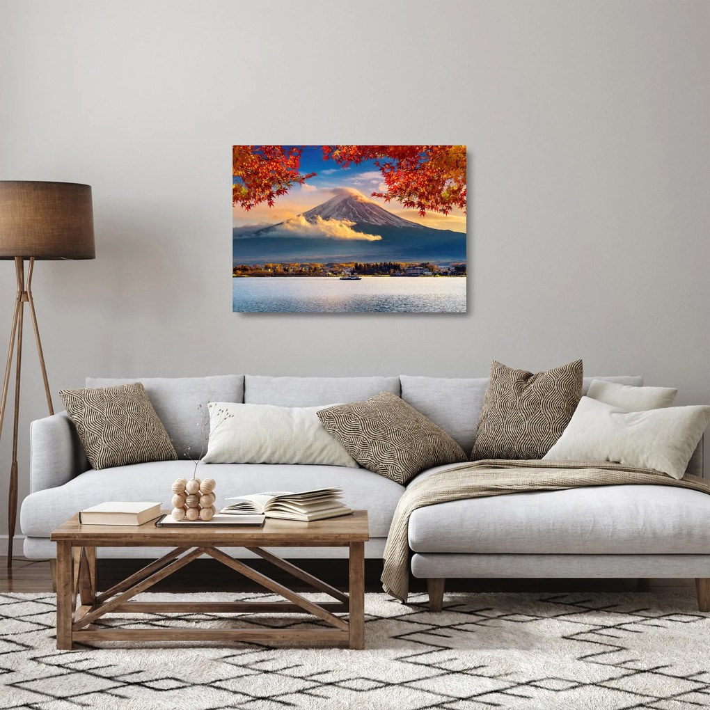 Tablou pe sticlă - Japonia, Muntele Fudji (70x50 cm)