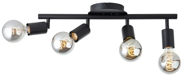 Brilliant - Lampă spot TIFFANY 4xE27/28W/230V neagră