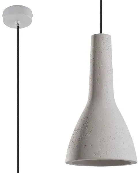 Sollux SL.0280 - Pendul EMPOLI beton 1xE27/15W/230V pe cablu