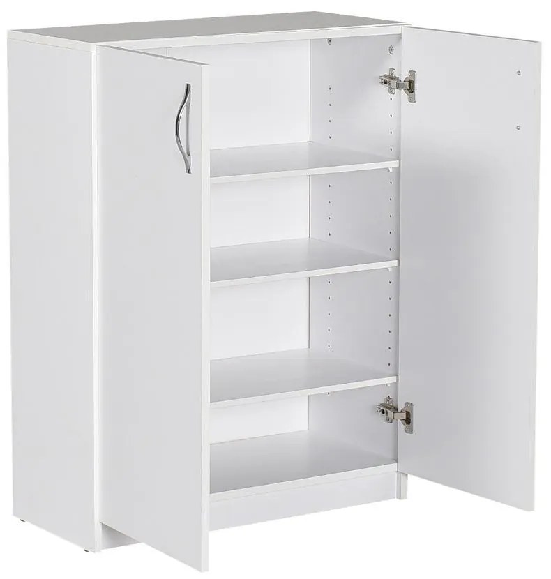 Pantofar Adore Double, 2 usi, 3 rafturi, capacitate 12-16 perechi, Alb, 70 x 90 x 33 cm