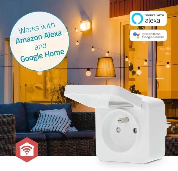 Nedis ZBPO130EWT - Priză inteligentă Smartlife 3680W/230V/Tip E/16A Wi-Fi Tuya I