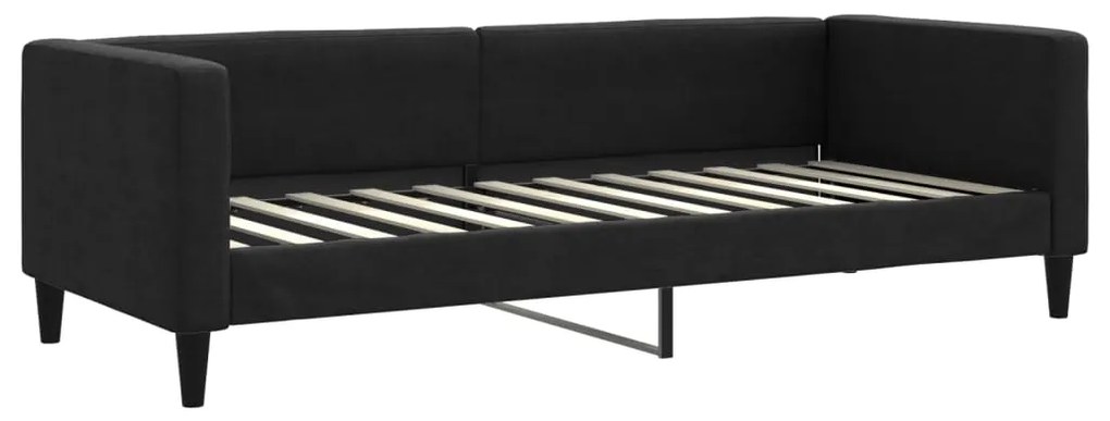 353980 vidaXL Pat de zi, negru, 80x200 cm, material textil