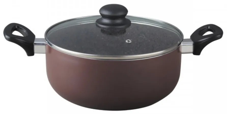 Cratita cu capac Muhler, MR-2681GG, aluminiu/invelis din granit, 6.8 L