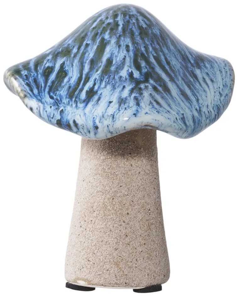 Decorațiuni de masă Ciupercă, ceramică, verde, maro, albastru, 3 bucăți