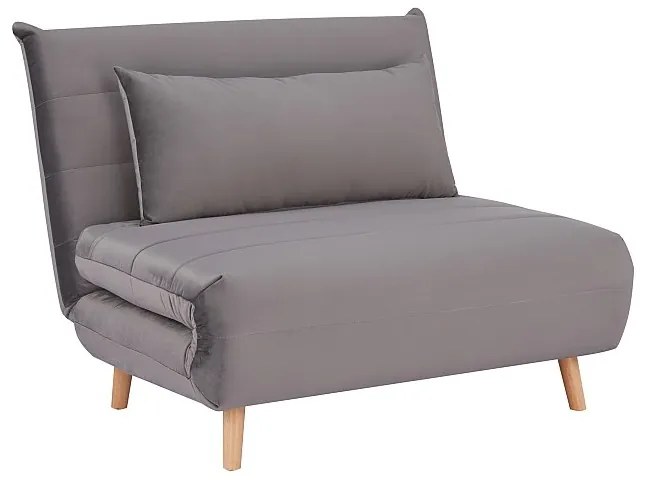 Fotoliu extensibil Culoare Gri, SPIKE VELVET