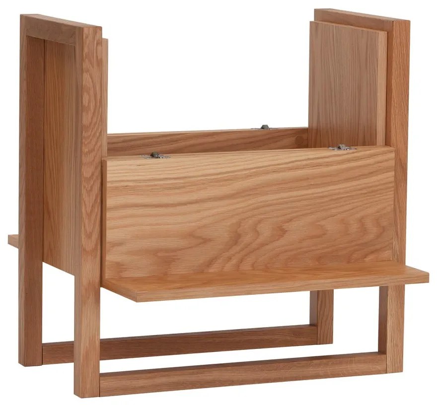 Dulap pentru vinuri din lemn de stejar în culoare naturală 59x60 cm NewEst - Woodman