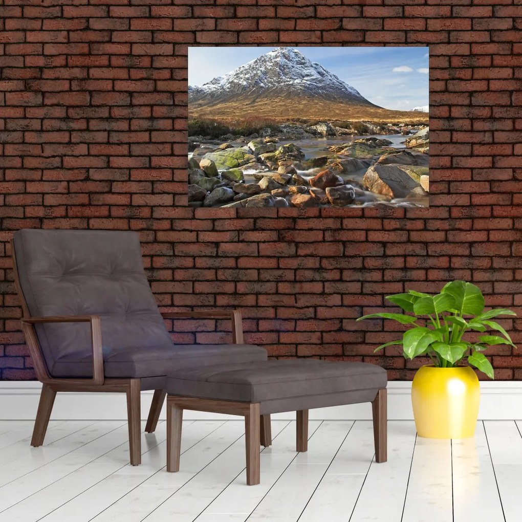 Tablou - Munte cu râu (90x60 cm)