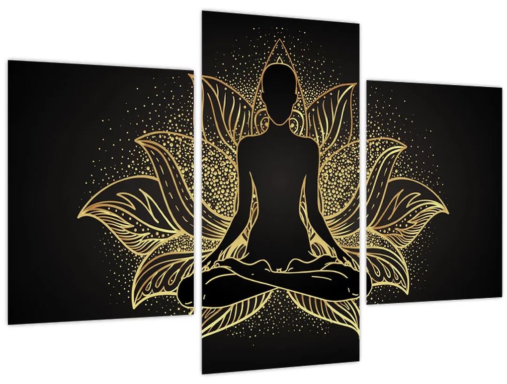 Tablou - Silueta într-o floare de lotus (90x60 cm)