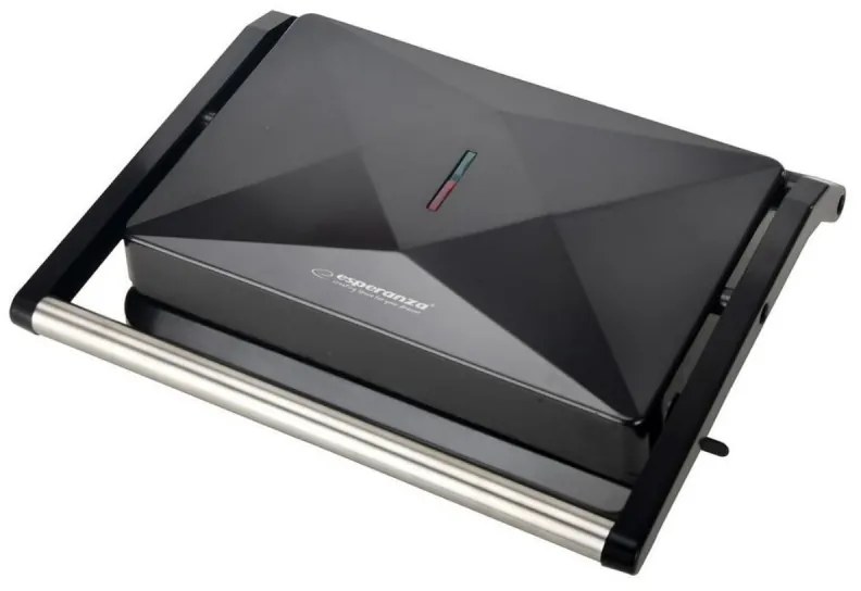 Grătar electric Esperanza EKG013, 850W, Acoperire ceramică, Negru