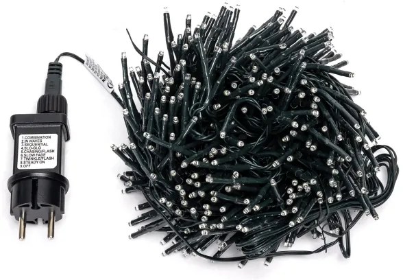 Aigostar - Ghirlandă LED pentru exterior, 400 LED-uri, 8 funcții, 13 m, IP44, alb rece