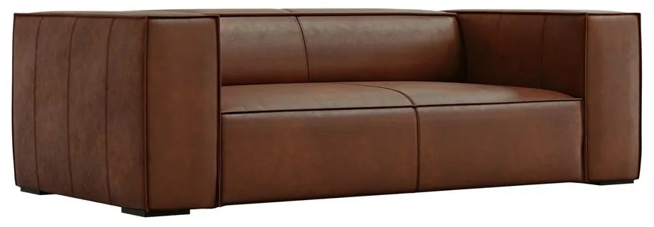Canapea maro coniac cu tapițerie din piele 212 cm Madame – Windsor & Co Sofas